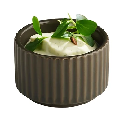 APS THE GRID Porcelain Bowls Brown 60mm (12 Pack) - Image 2