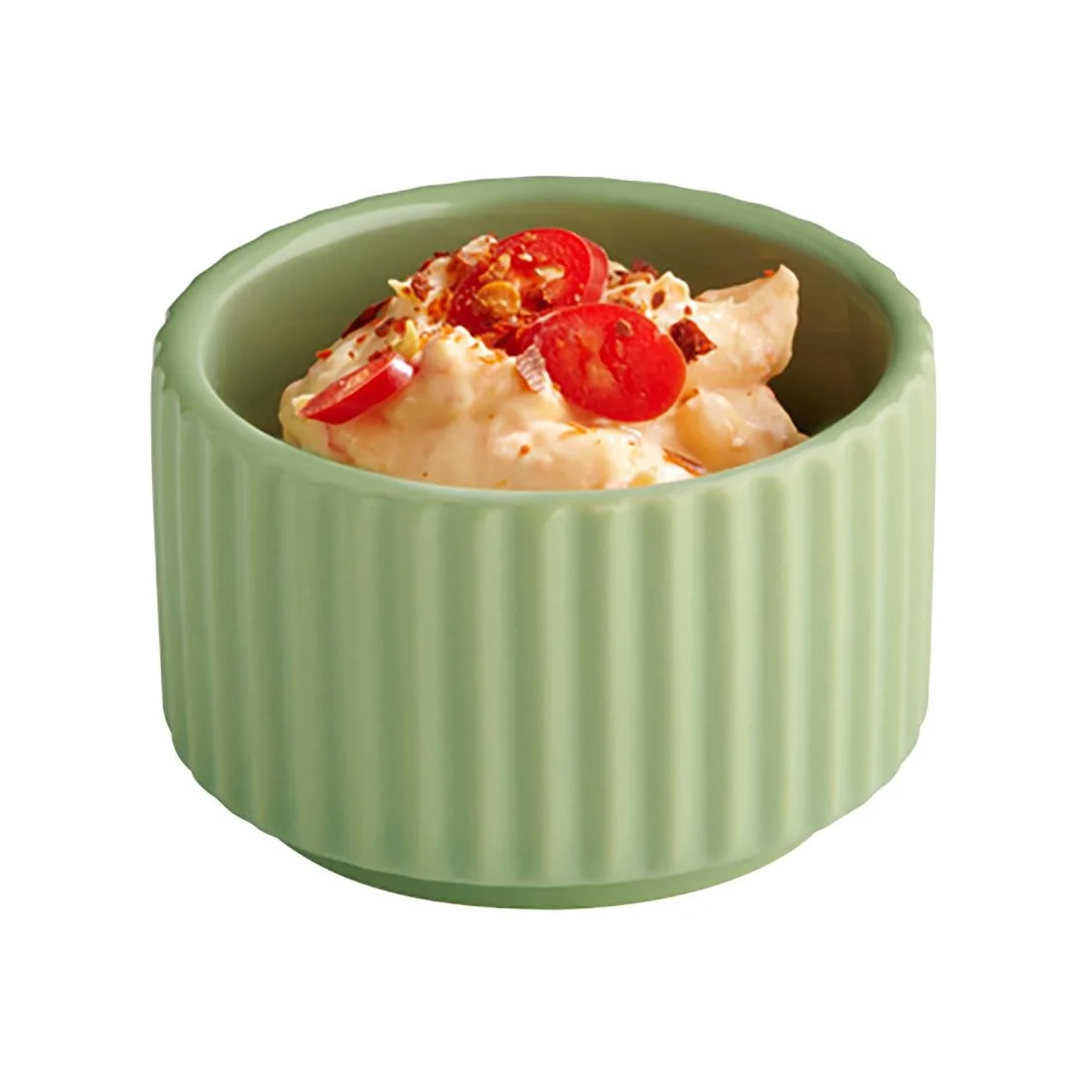 APS THE GRID Porcelain Bowls Sage 60mm (12 Pack) - Image 2