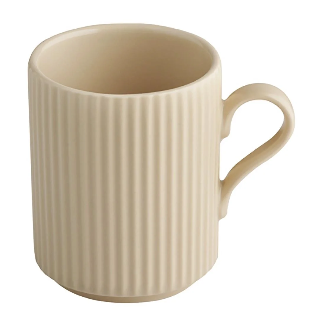 APS THE GRID Porcelain Coffee Mugs Sand 240ml (6 Pack)
