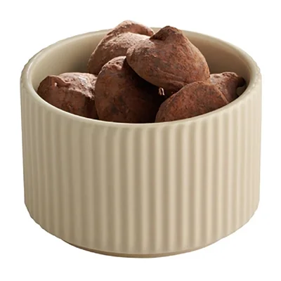 APS THE GRID Porcelain Bowl Sand 200ml (6 Pack) - Image 2