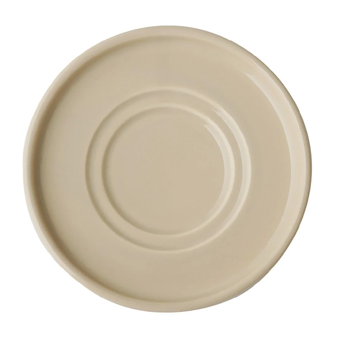 APS THE GRID Porcelain Espresso Saucers Sand 125mm (6 Pack)