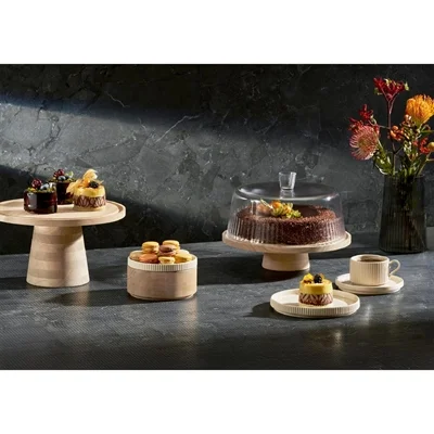 APS THE GRID Porcelain Plates Sand 140mm (6 Pack) - Image 2
