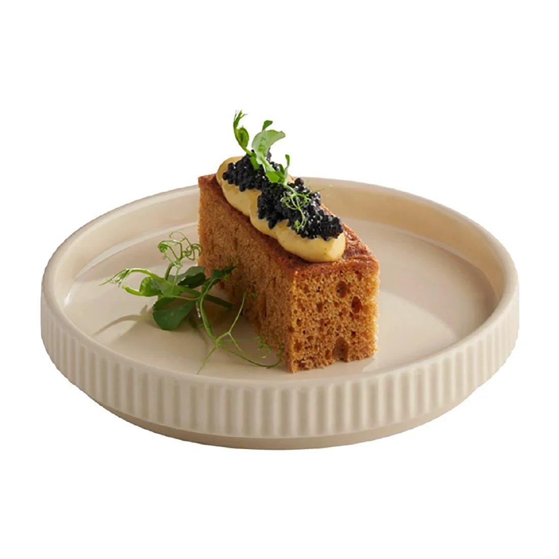 APS THE GRID Porcelain Plates Sand 140mm (6 Pack) - Image 4