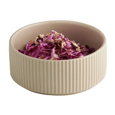 APS THE GRID Porcelain Bowls Sand 450ml (6 Pack) - Image 2