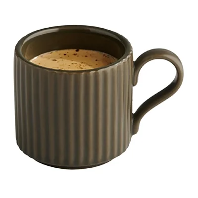 APS THE GRID Porcelain Espresso Cups Brown 80ml (6 Pack) - Image 2