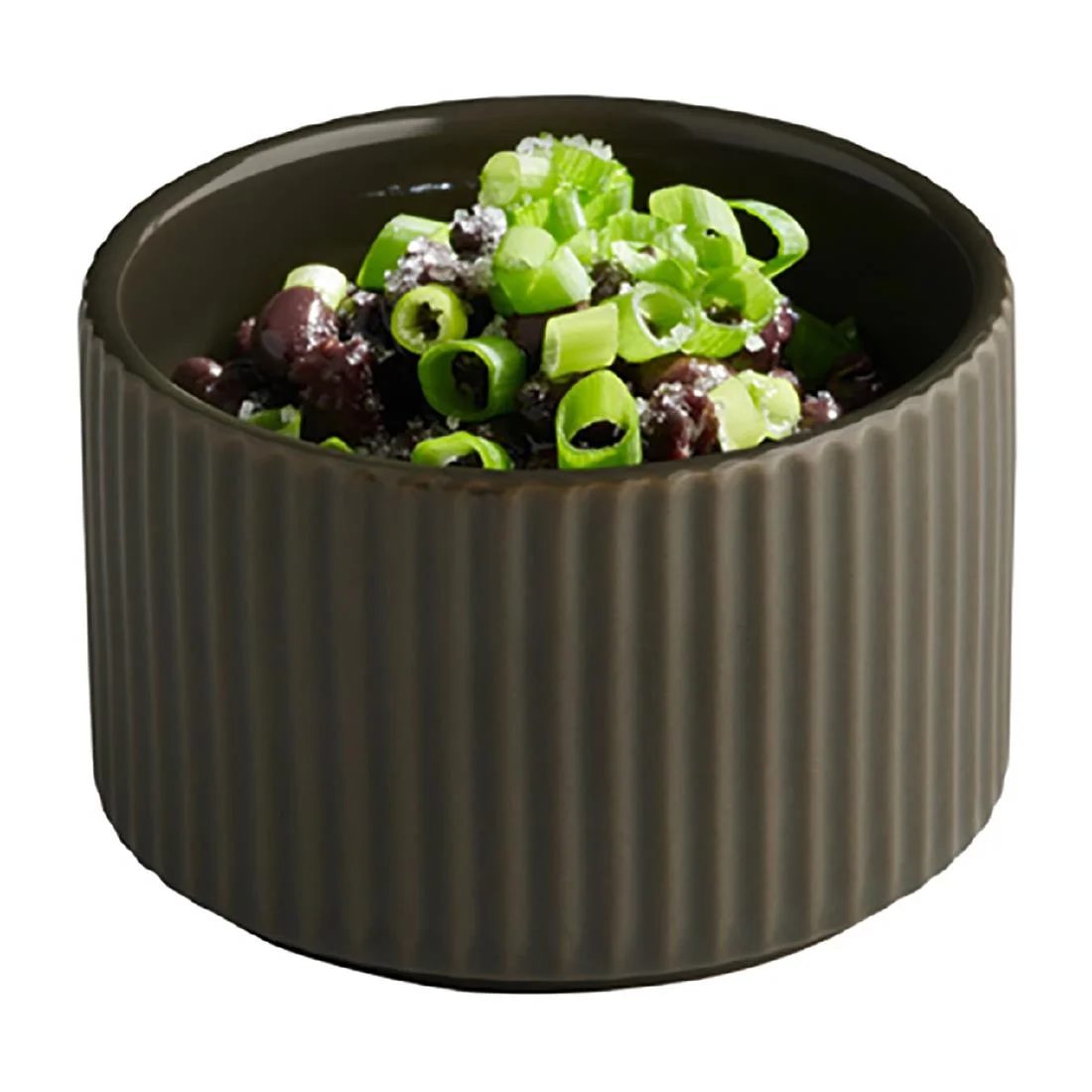 APS THE GRID Porcelain Bowl Brown 200ml (6 Pack) - Image 2