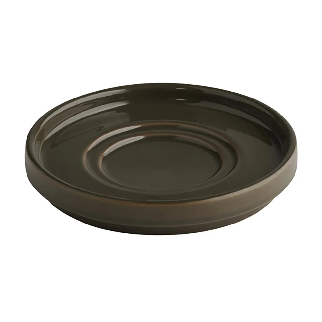 APS THE GRID Porcelain Espresso Saucers Brown 125mm (6 Pack) - Image 2