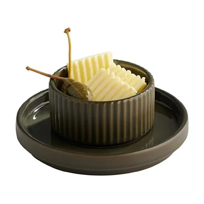 APS THE GRID Porcelain Espresso Saucers Brown 125mm (6 Pack) - Image 3