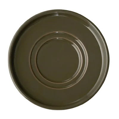 APS THE GRID Porcelain Espresso Saucers Brown 125mm (6 Pack) - Image 4