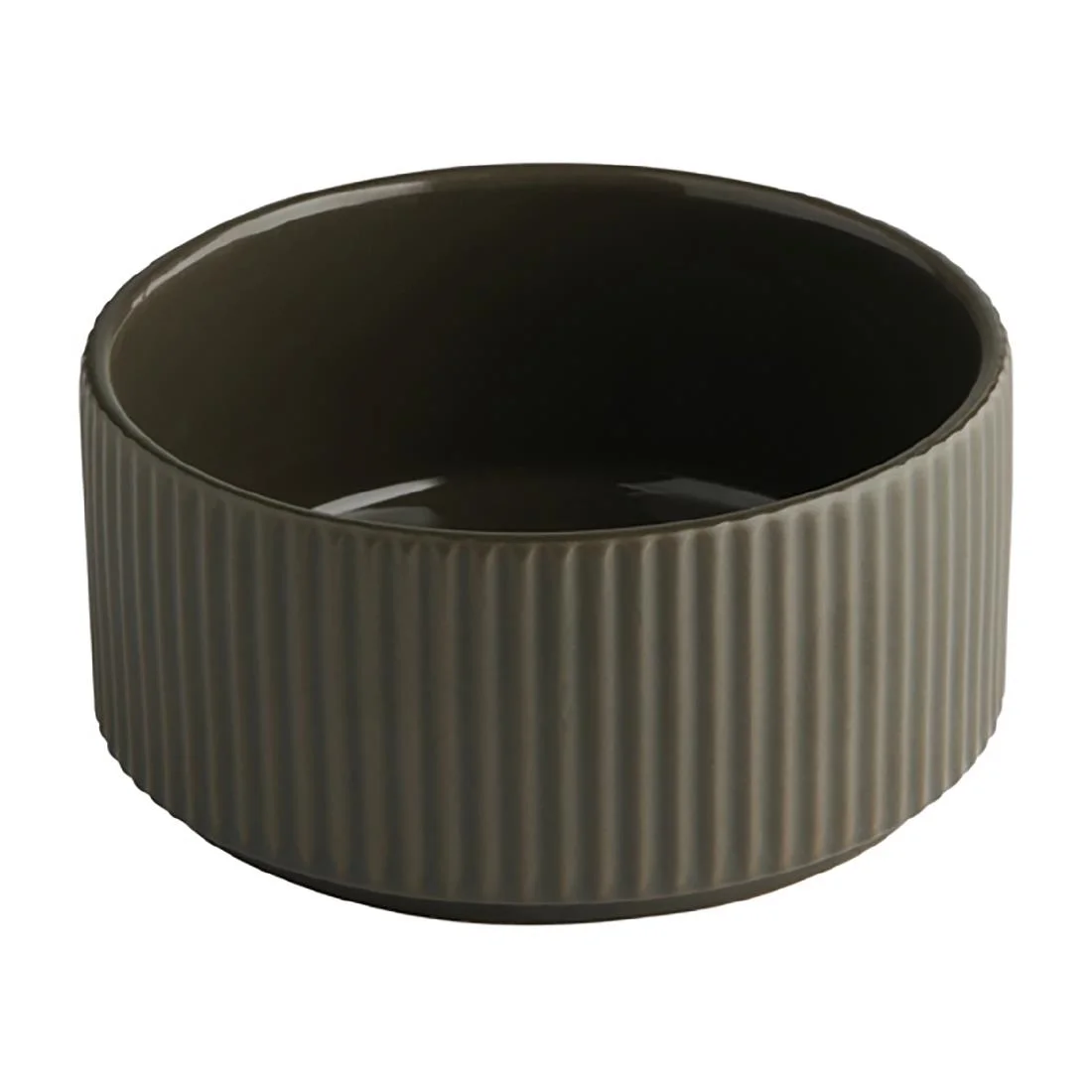 APS THE GRID Porcelain Bowls Brown 350ml (6 Pack)
