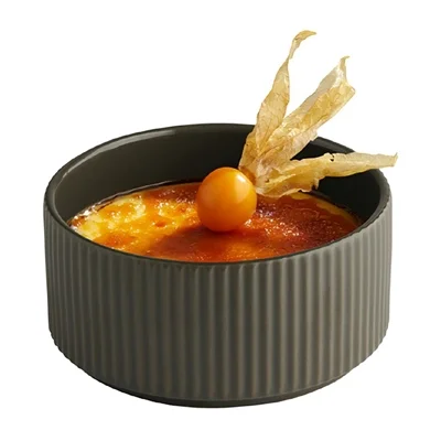 APS THE GRID Porcelain Bowls Brown 350ml (6 Pack) - Image 2