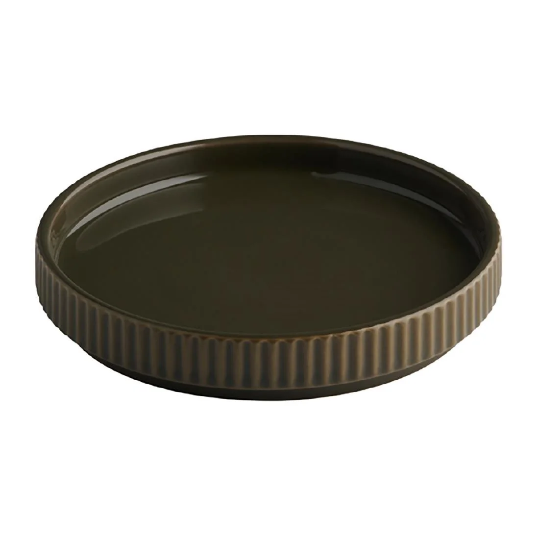 APS THE GRID Porcelain Plates Brown 140mm (6 Pack) - Image 2