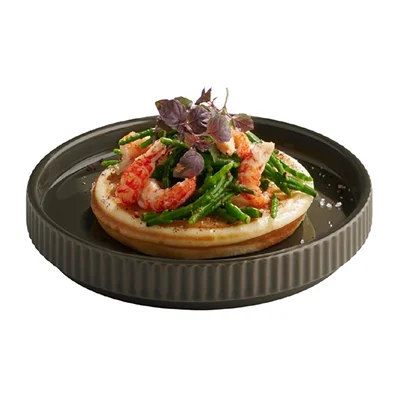 APS THE GRID Porcelain Plates Brown 140mm (6 Pack) - Image 2