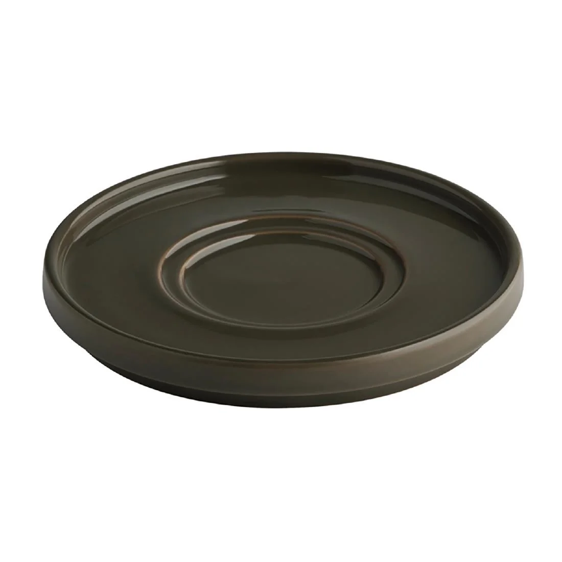 APS THE GRID Porcelain Saucers Brown 160mm (6 Pack) - Image 2