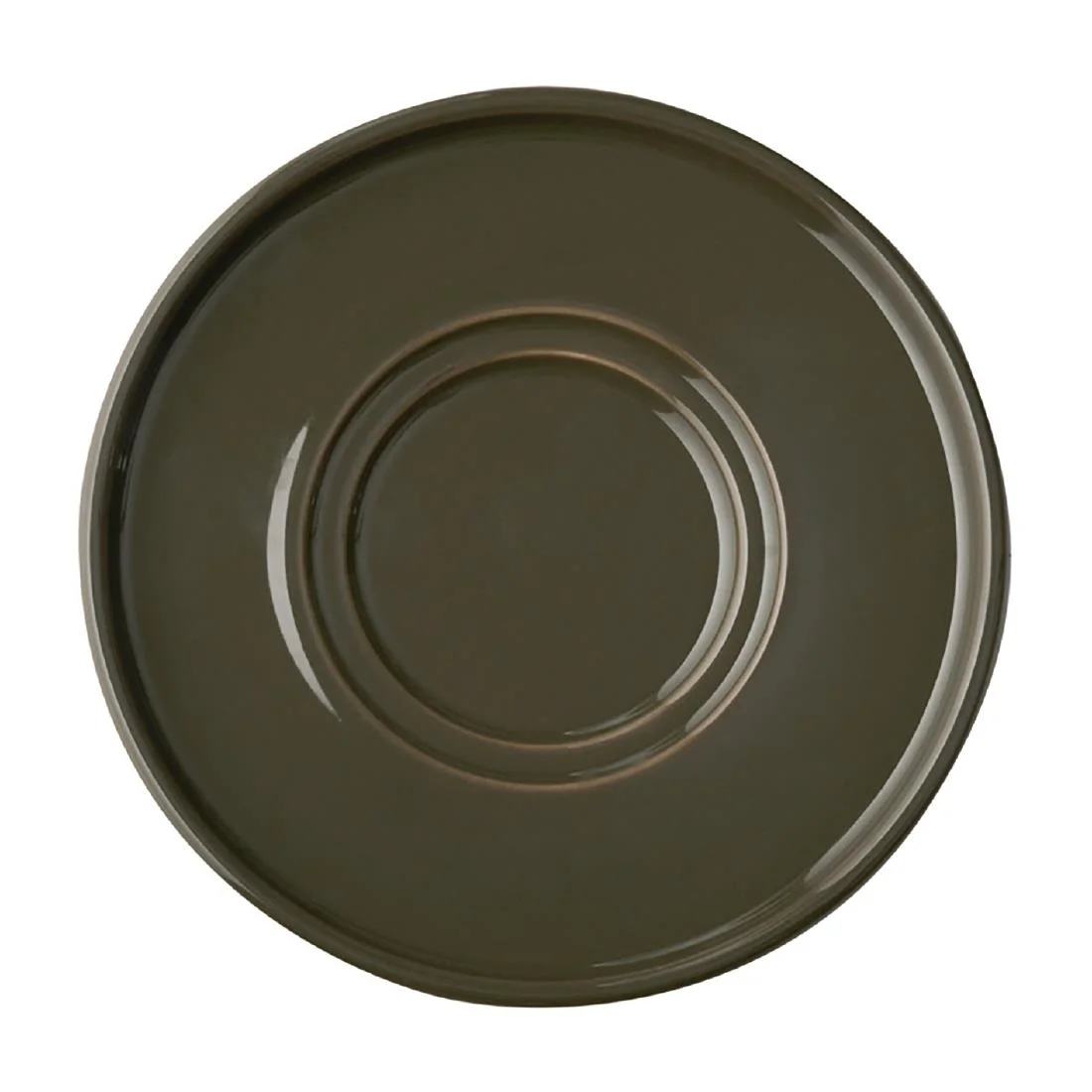 APS THE GRID Porcelain Saucers Brown 160mm (6 Pack)