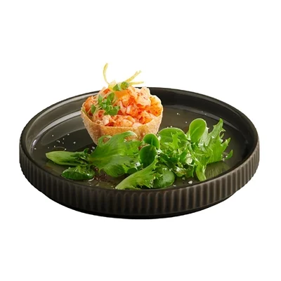 APS THE GRID Porcelain Plates Brown 160mm (6 Pack) - Image 2