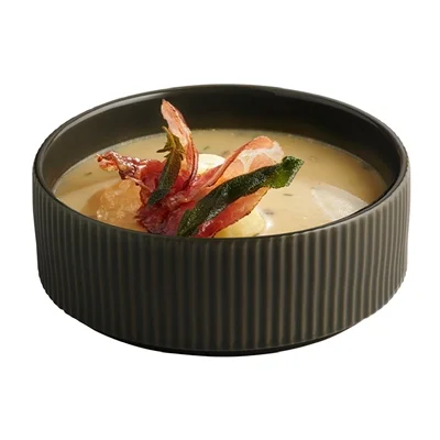 APS THE GRID Porcelain Bowls Brown 550ml (6 Pack) - Image 2