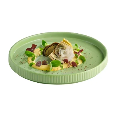 APS THE GRID Sage Porcelain Plates 200mm (6 Pack) - Image 2
