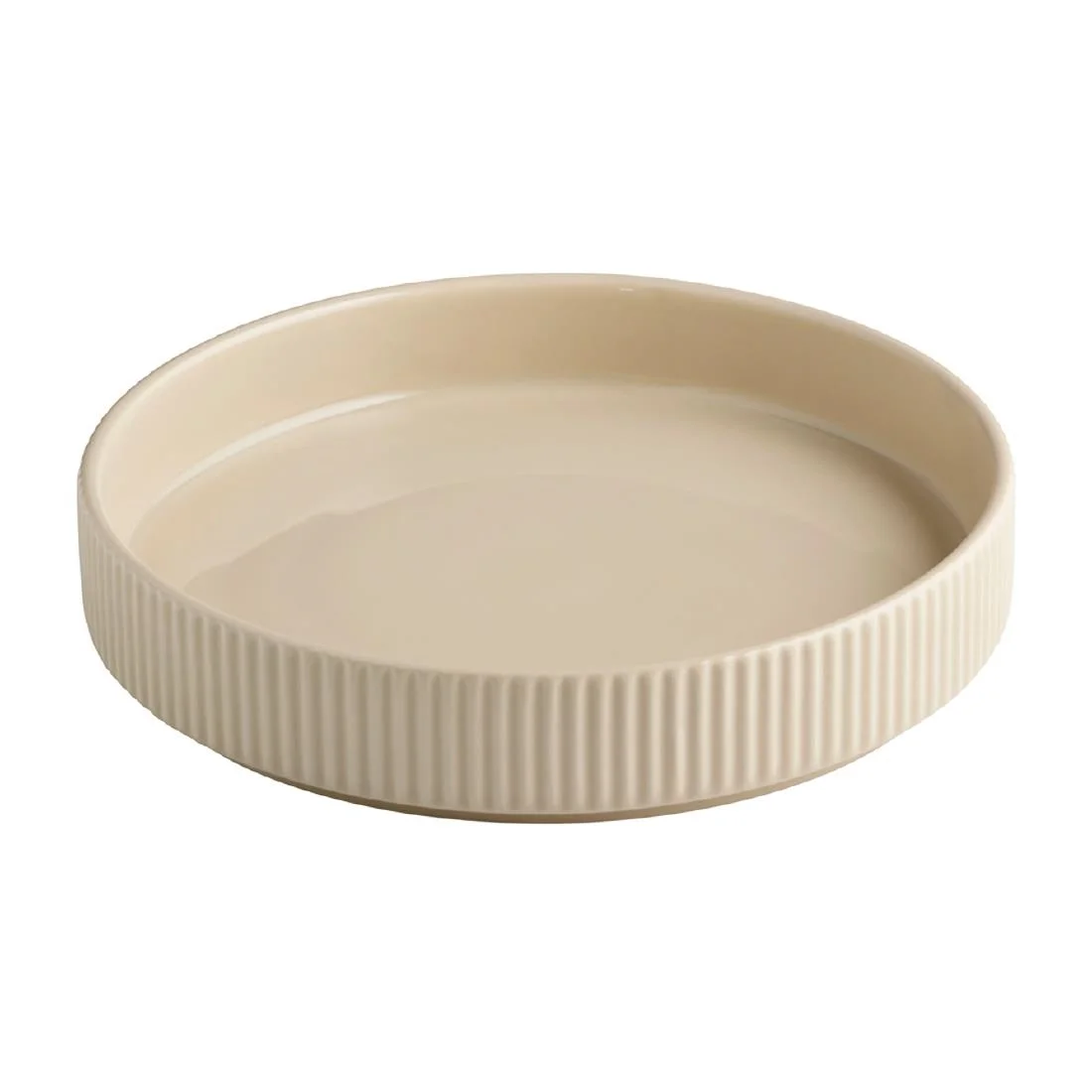 APS THE GRID Porcelain Walled Plates Sand 200mm (3 Pack)