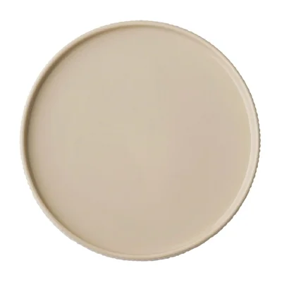 APS THE GRID Porcelain Plates Sand 230mm (3 Pack) - Image 3