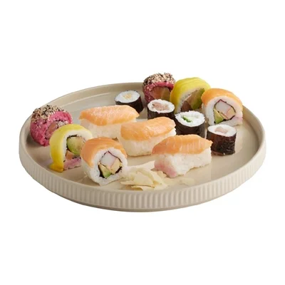 APS THE GRID Porcelain Plates Sand 260mm (3 Pack) - Image 2