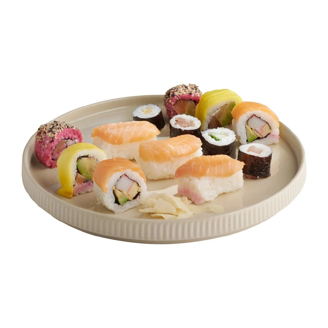 APS THE GRID Porcelain Plates Sand 260mm (3 Pack) - Image 3