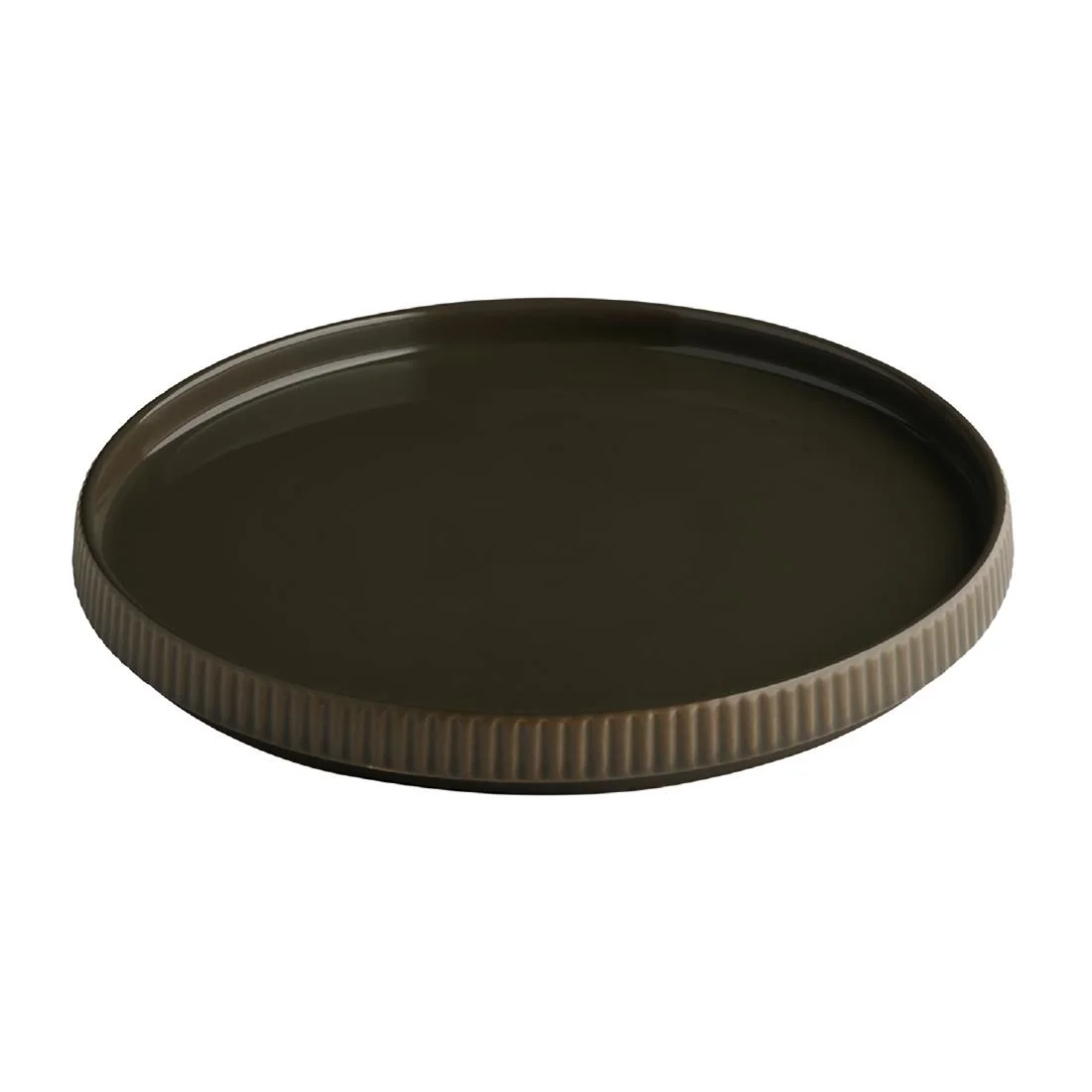 APS THE GRID Porcelain Plates Brown 230mm (3 Pack) - Image 2