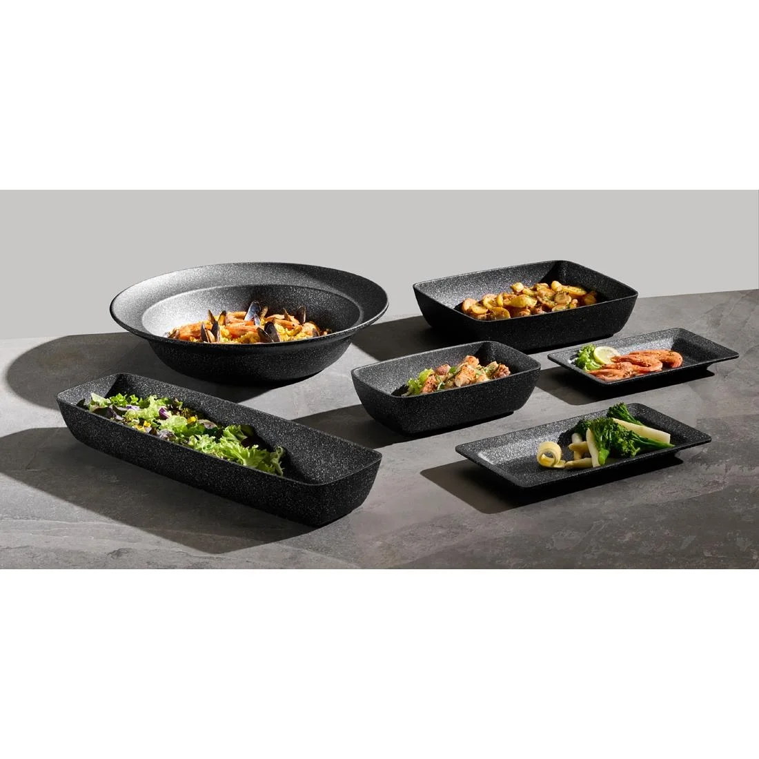 APS FROSTFIRE Black & Silver Non-Stick Tray GN 1/3 325x176mm - Image 5
