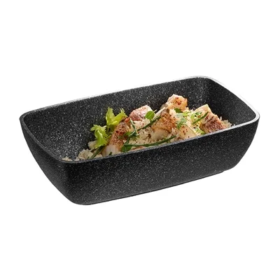 APS FROSTFIRE Black & Silver Non-Stick Bowl GN 1/4 265x162mm - Image 2
