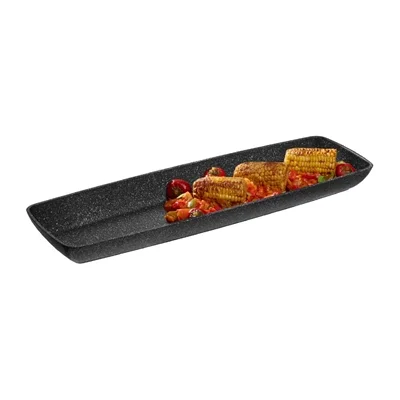 APS FROSTFIRE Black & Silver Non-Stick Bowl GN 2/4 530x162mm - Image 2