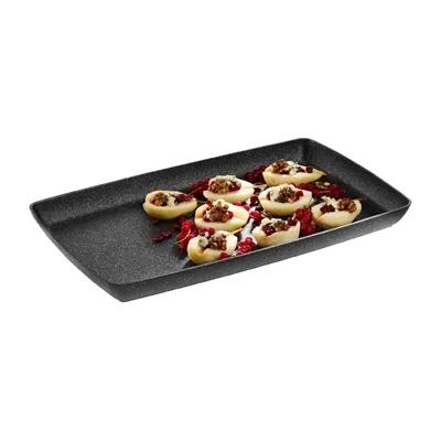 APS FROSTFIRE Black & Silver Non-Stick Bowl GN 1/1 530x325mm - Image 2