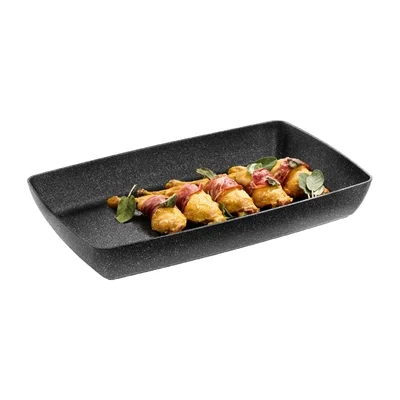 APS FROSTFIRE Black & Silver Non-Stick Bowl GN 1/1 530x325mm - Image 2