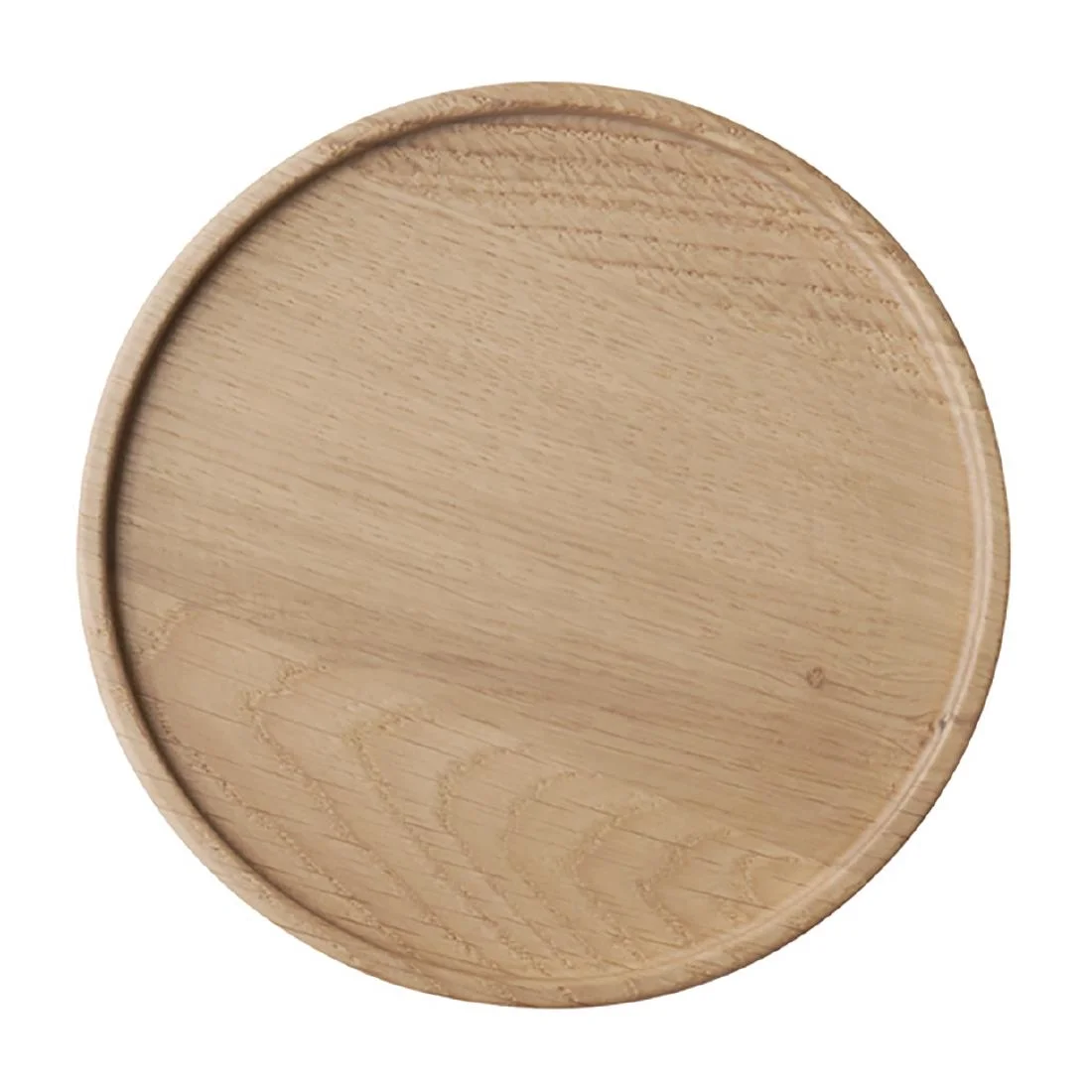 APS THE GRID Lacquered Oak Wood Plate 140mm