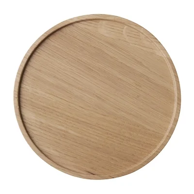 APS THE GRID Lacquered Oak Wood Plate 160mm - Image 2