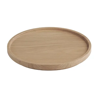 APS THE GRID Lacquered Oak Wood Plate 160mm - Image 3