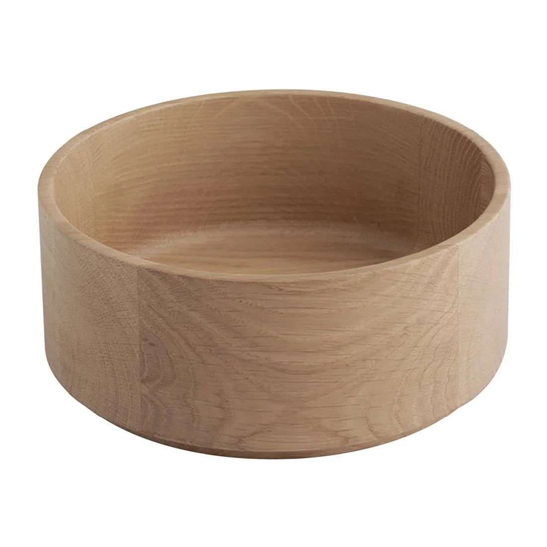 APS THE GRID Lacquered Oak Wood Bowl 160mm