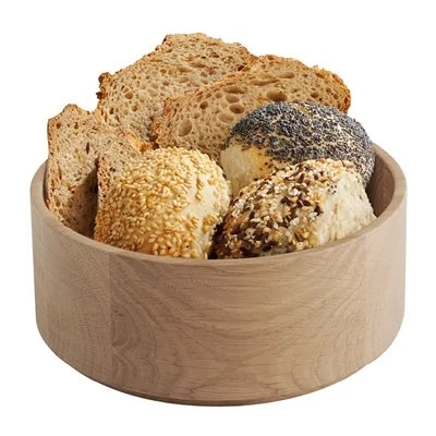 APS THE GRID Lacquered Oak Wood Bowl 160mm - Image 3
