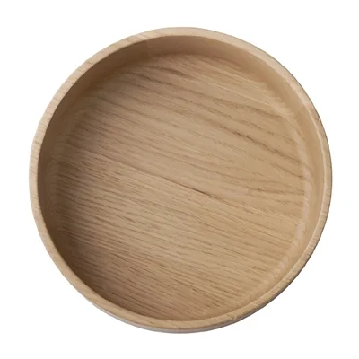 APS THE GRID Lacquered Oak Wood Bowl 160mm - Image 4