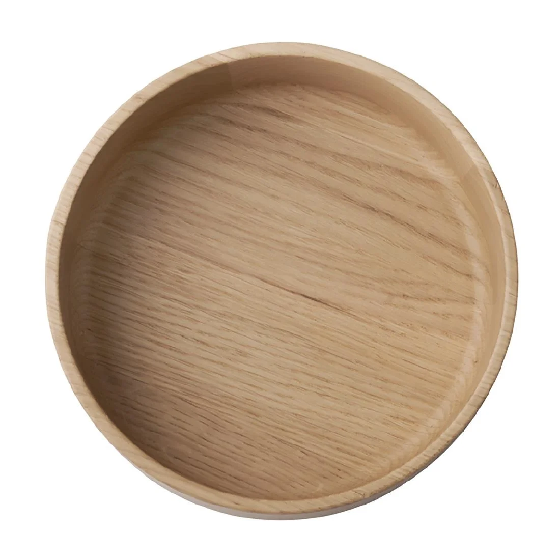 APS THE GRID Lacquered Oak Wood Bowl 160mm - Image 4