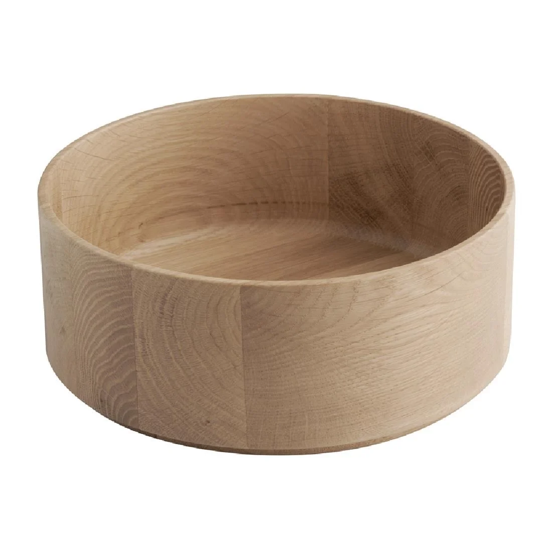 APS THE GRID Lacquered Oak Wood Bowl 200mm