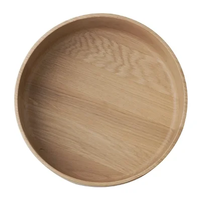 APS THE GRID Lacquered Oak Wood Bowl 200mm - Image 3