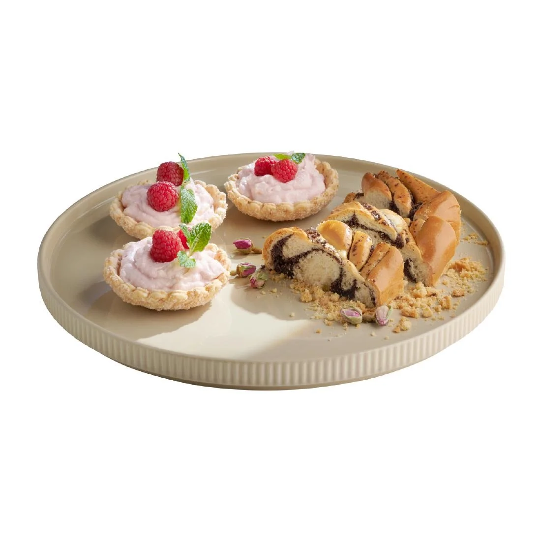 APS THE GRID Porcelain Plate Sand 320mm - Image 3