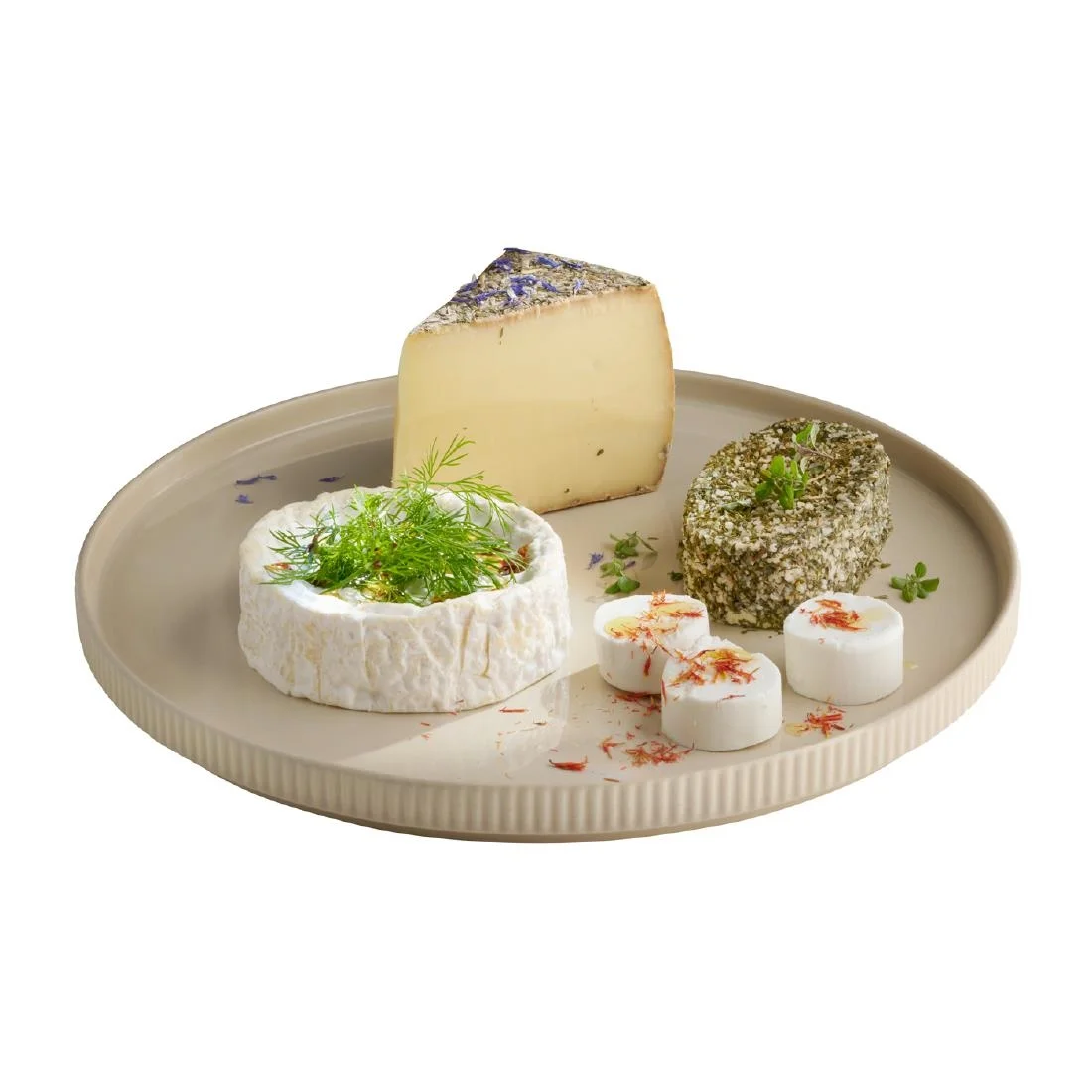 APS THE GRID Porcelain Plate Sand 320mm - Image 4