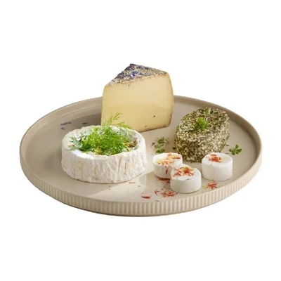 APS THE GRID Porcelain Plate Sand 320mm - Image 3