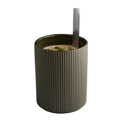 APS THE GRID Porcelain Dressing Pot Brown 1.3Ltr - Image 2
