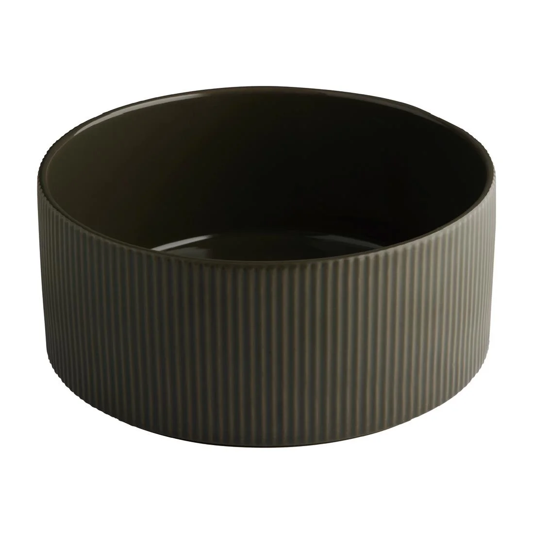 APS THE GRID Porcelain Bowl Brown 2.5Ltr