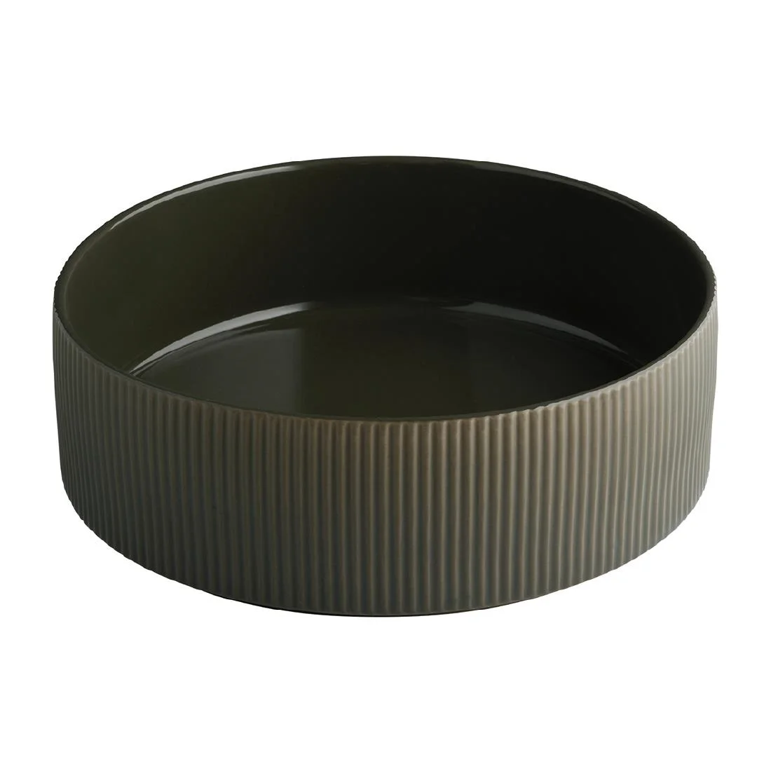 APS THE GRID Porcelain Bowl Brown 2.5Ltr