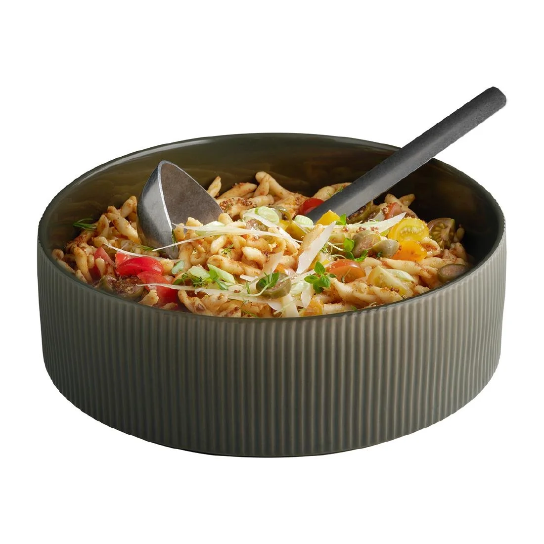 APS THE GRID Porcelain Bowl Brown 2.5Ltr - Image 2