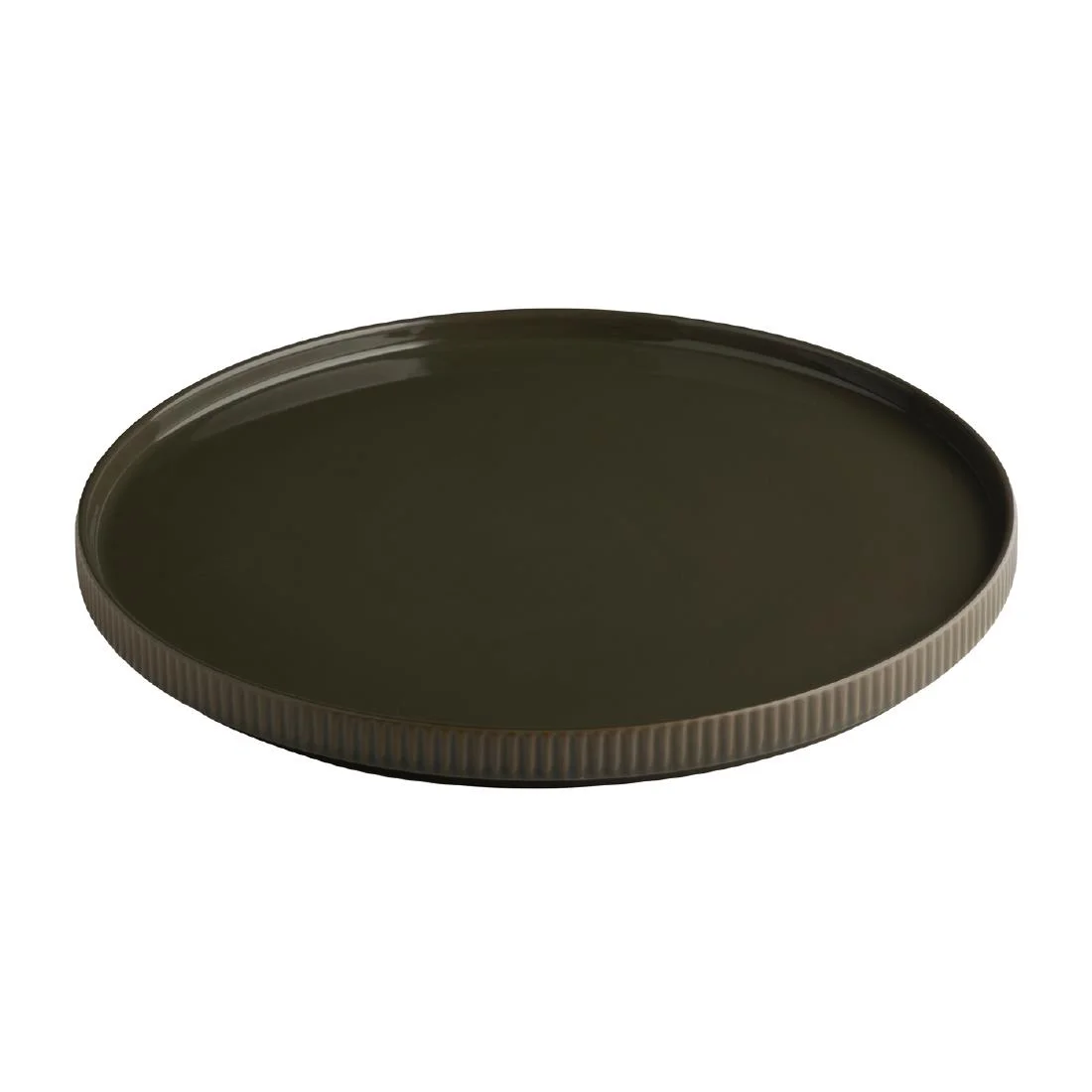 APS THE GRID Porcelain Plate Brown 320mm - Image 2