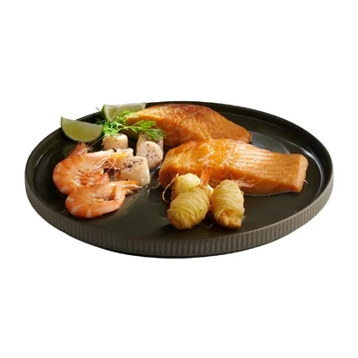APS THE GRID Porcelain Plate Brown 320mm - Image 2